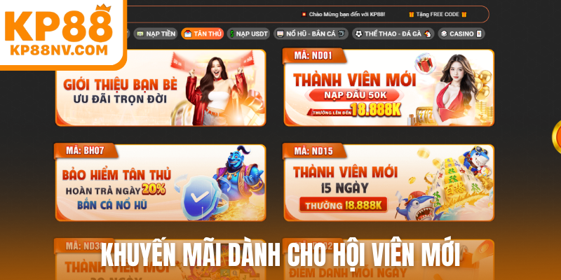 Khuyến mãi dài dành cho hội viên mới